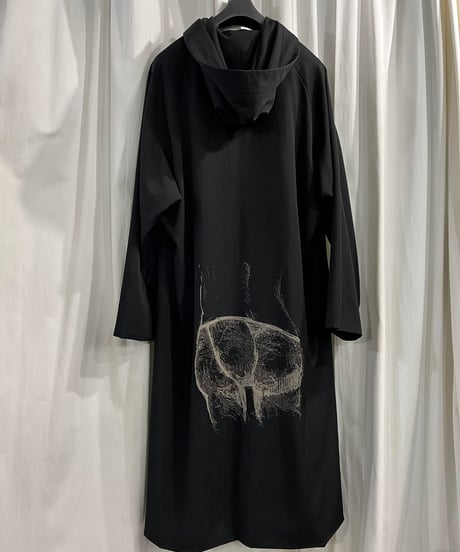 2018AW yohji yamamoto pour homme フード付きデザインロングコート（HV-D13-124）