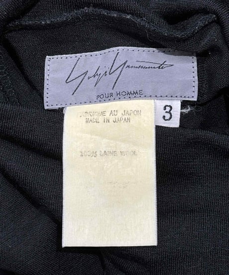 難あり yohji yamamoto pour homme ハイネックカットソー（H-T-219xxx）