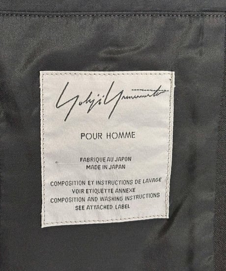 2018SS yohji yamamoto pour homme SAMPLE ファスナージャケット（HW-J93-100）
