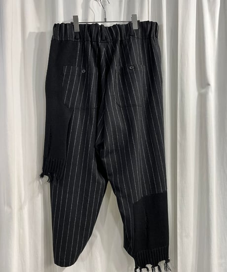 S'YTE yohji yamamoto ダメージニット切替ストライプパンツ（UV-P78-824）