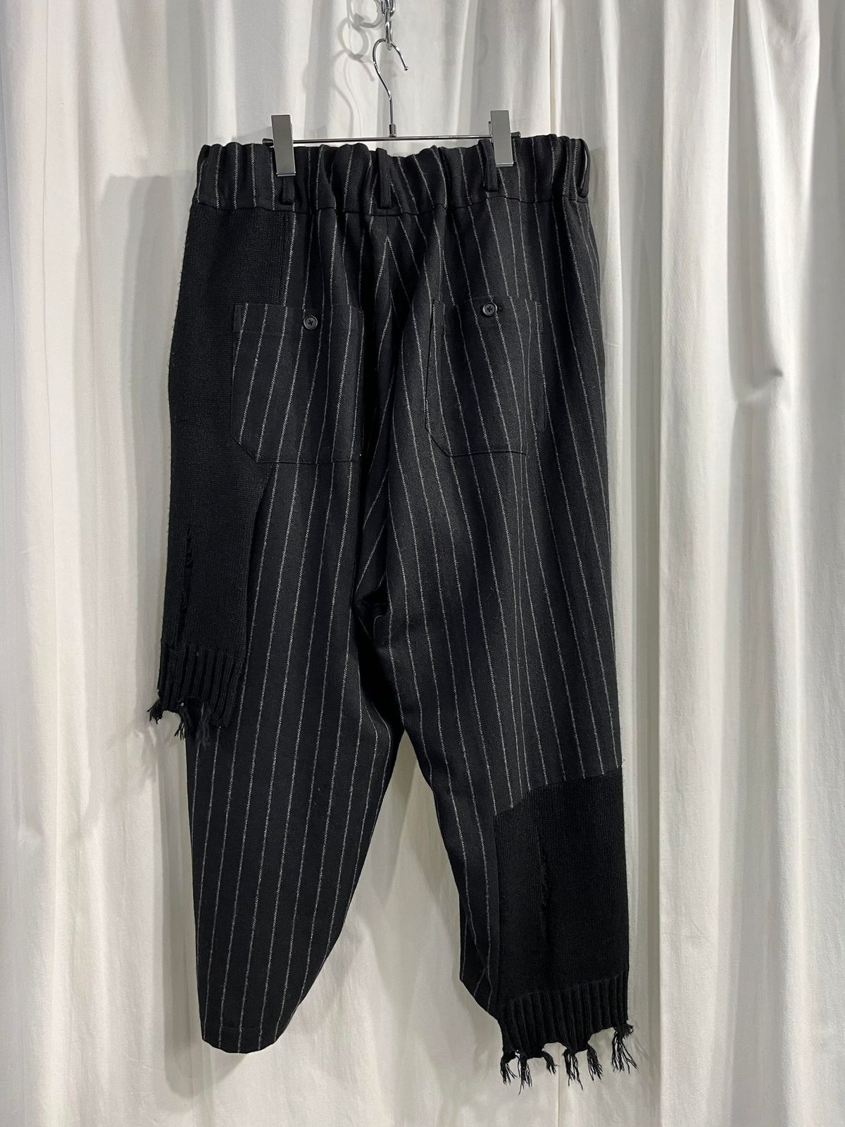 S'YTE yohji yamamoto ダメージニット切替ストライプパンツ(UV S'YTE yohji yamamoto ダメージニット切替ストライプパンツ(UV