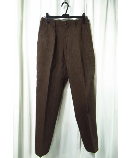 93aw yohji yamamoto pour homme vintage ストライプデザイン セットアップ ブラウン（HP-J39-161)