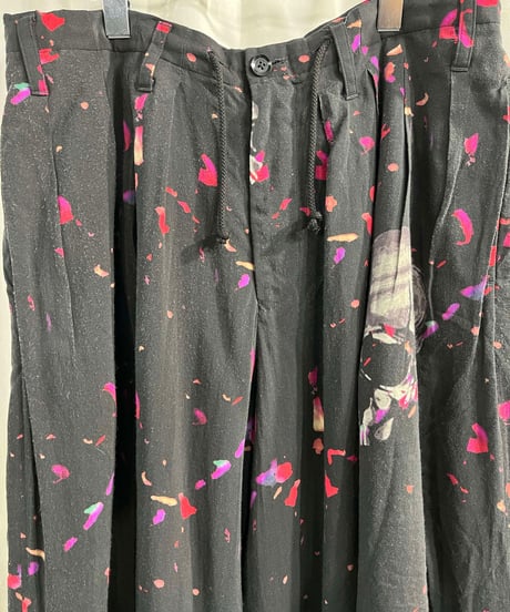 2018ss yohji yamamoto POUR HOMME スカルプリントバルーンパンツ HW-P91-236