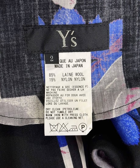Y's yohji yamamoto ノ－スリーブワンピース（YF-B06-120）