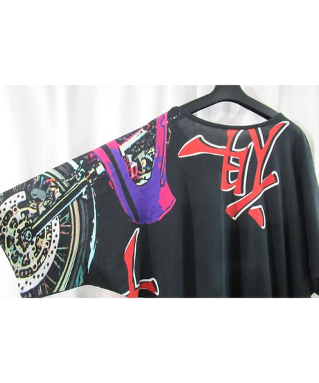 19ss B yohji yamamoto +noir プリントデザインカットソー NH-T86-981