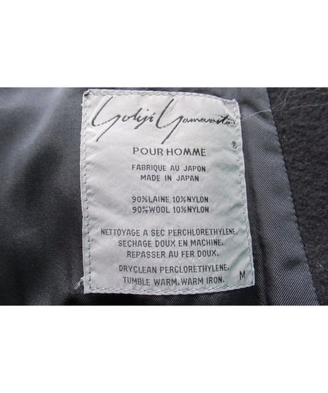 89aw yohji yamamoto pour homme vintage ビートルズ ショールカラーコート（HCO-2）