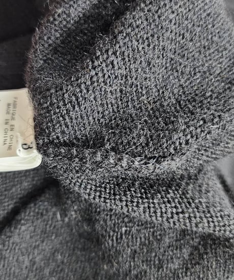2020aw yohji yamamoto pour homme 黒 デザインニット  (HR-K74-193)