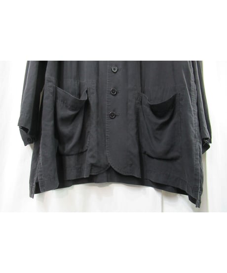20ss yohji yamamoto pour homme パチポケットデザイン スタンドカラーブラウス（HN-B44-222）