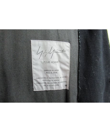 99aw yohji yamamoto pour homme vintage 黒 切りっぱなし加工ジャケット HN-J62-007