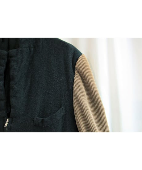 AD1994 COMME des GARCONS HOMME PLUS 縮絨 フロントジッパー 切替コーデュロイジャケット④ PJ-04004S