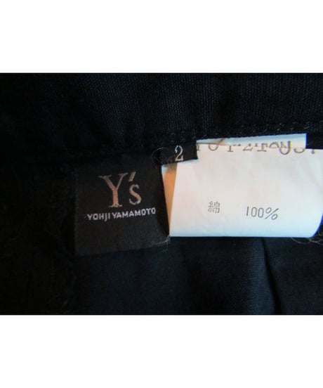 Y's yohji yamamoto 紺 コットンストレートパンツ YO-P21-037