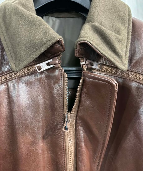 1991AW 6.1THE MEN yohji yamamoto pour homme ジッパー付きレザーロングコート（H-C-252xxx）