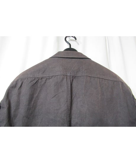 94ss yohji yamamoto pour homme vintage グレー パチポケットデザイン コットンジャケット（HT-J81-005）