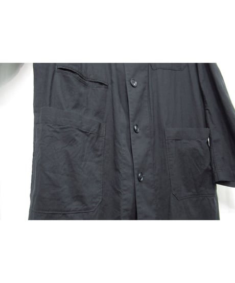 16ss yohji yamamoto pour homme ポケットデザイン コットン ステンカラーロングジャケット（HO-J35-017）
