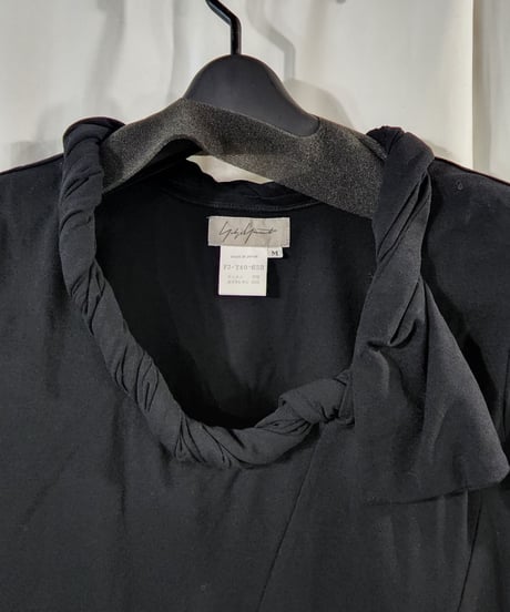 1998ss yohji yamamoto femme 黒デザインカットソー  (FJ-T40-653)