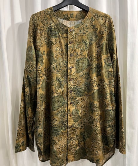 2015SS yohji yamamoto pour homme 花柄デザインシャツ（HU-B16-019）