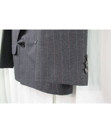 90's yohji yamamoto COSTUME D'HOMME グレー ダブル 変わりボタンセットアップ（HV-X04-190）