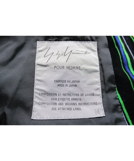 93aw yohji yamamoto pour homme vintage ストライプデザインジャケット（HP-J09-001）