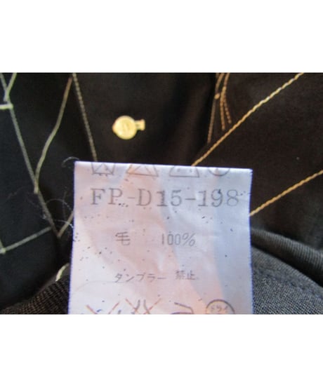 93aw yohji yamamoto femme vintage 製品染 ステッチデザインロングワンピース FP-D15-198