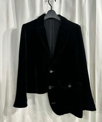 Y's yohji yamamoto アシンメトリー ベロアジャケット（YN-J17-205）