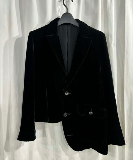 Y's yohji yamamoto アシンメトリー ベロアジャケット（YN-J17-205）