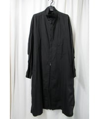 20ss yohji yamamoto pour homme スタンドカラー ダブルファスナーデザイン ロングブラウス（HN-B05-001）