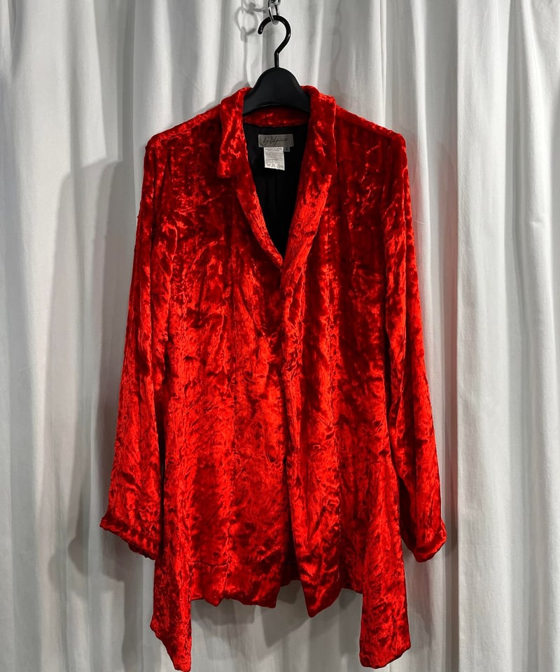 2005AW yohji yamamoto femme 赤 ベロアジャケット（FN-B10-2