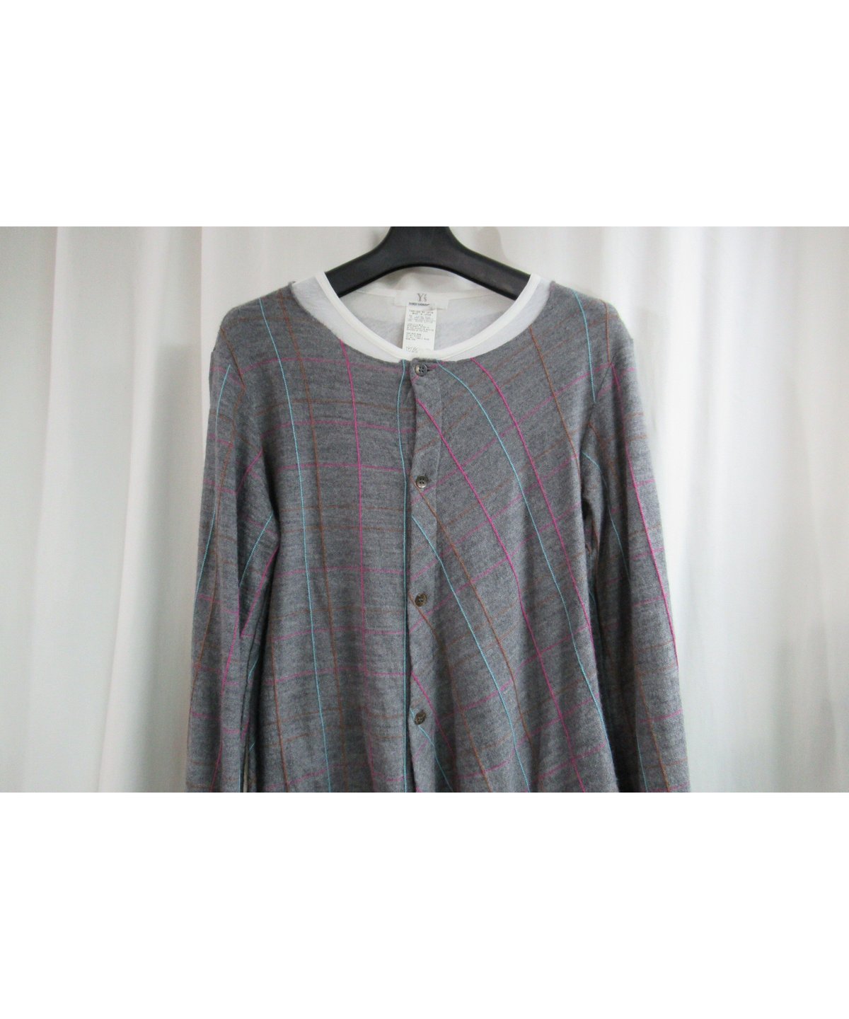 Y's yohji yamamoto レイヤードデザインカットソーカーディガン