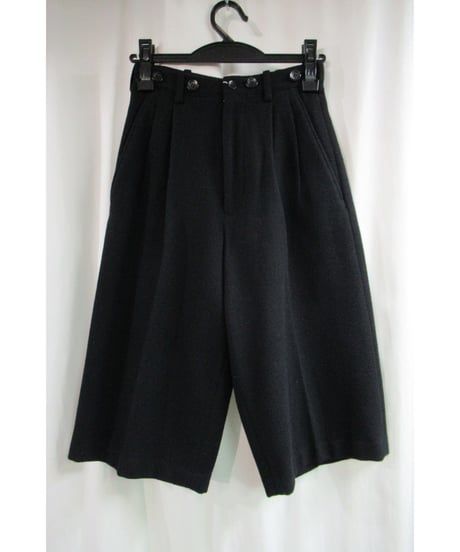 80’s yohji yamamoto femme vintage 黒 サスぺエンダー釦付きハーフパンツ