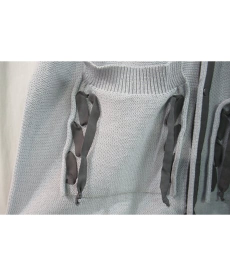 17ss RAGNE KIKAS yohji yamamoto リボンデザインカーディガン ND-K29-081