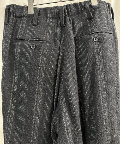 2024SS yohji yamamoto pour homme ストライプ パンツ（HS-P23-010）