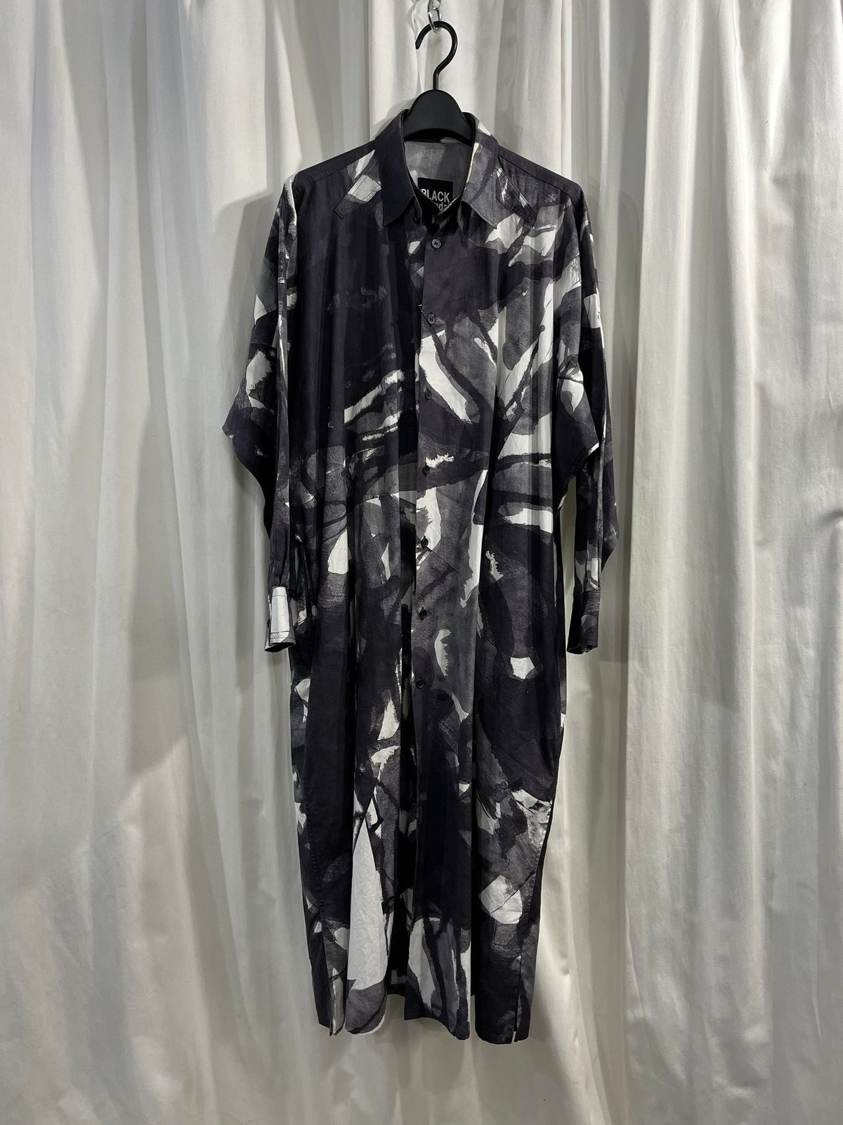 BLACK Scandal 19SS ペイントプリント ロングブラウス 2019SS BLACK Scandal yohji yamamoto プリントデザインロング