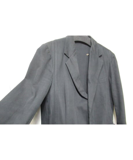04aw yohji yamamoto pour homme スナップ釦 アシメリーデザイン コットンジャケット（HJ-J06-014）