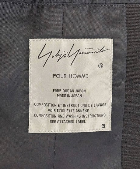 2017AW yohji yamamoto pour homme 刺繍デザインロングジャケット （HK-J38-127）