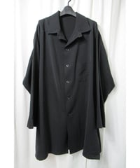 18ss yohji yamamoto pour homme 素材切替えデザイン ラグランスリーブブラウス（HW-B24-809）