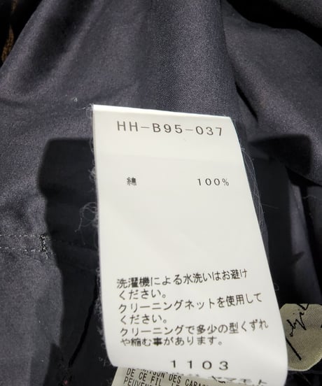 2019ss yohji yamamoto pour homme 黒 切替えシャツジャケット(HH-B95-037)