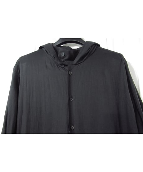 yohji yamamoto +noir フード付き ラグランスリーブデザイン ロングワンピース（ND-D08-213）