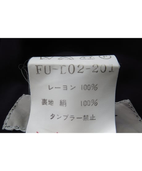 97ss yohji yamamoto femme vintage スリットプリーツデザイン ロングワンピース（FU-D02-201）