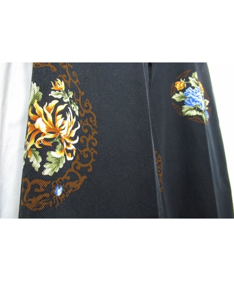 96ss yohji yamamoto pour homme vintage 花と少年期 プリントデザイン ワイドパンツ（HF-P01）