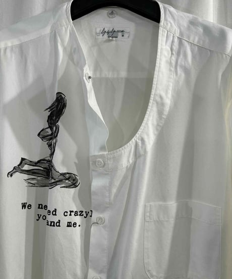 美品 2019SS yohji yamamoto pour homme 襟脱着長袖シャツ（HH-B71-033）