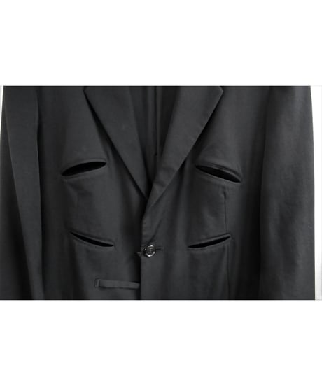 06aw yohji yamamoto pour homme カッティングデザインロングジャケット HB-J10-100