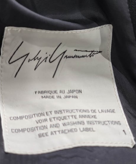 2017aw yohji yamamoto femme 黒 アシンメトリーロングジャケット （FK-J15-100）