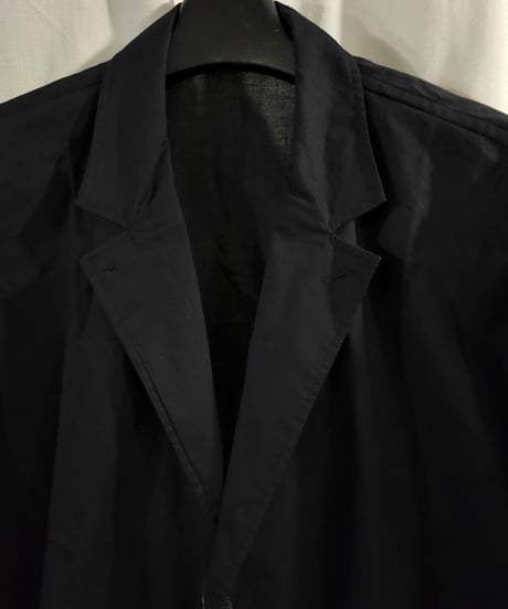 2019ss yohji yamamoto pour homme 黒 切替えシャツジャケット(HH-B95-037)