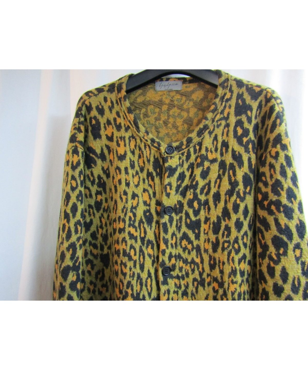 13aw yohji yamamoto pour homme レオパード ニットカーディガン