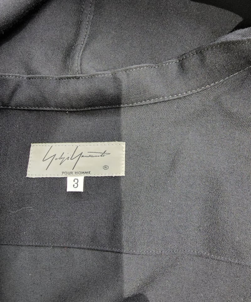 20aw yohji yamamoto pour homme 黒 ファスナーデザイン ブルゾン