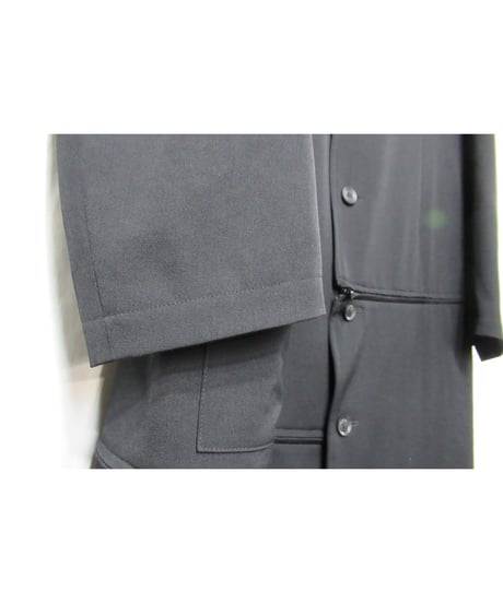 2019aw yohji yamamoto pour homme ファスナーデザイン アシメトリーロングジャケット（HC-J16-100）