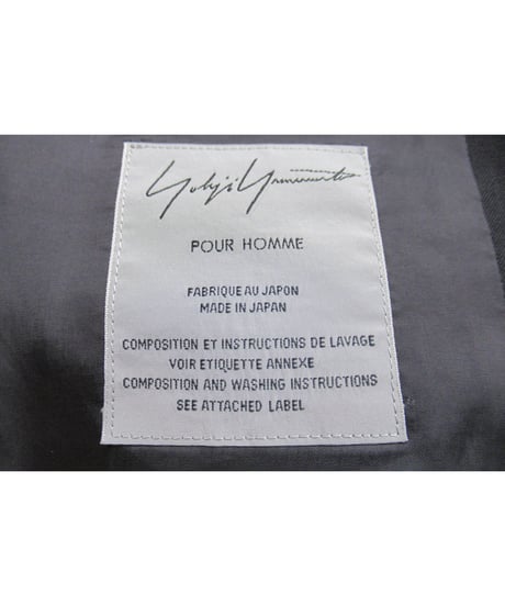 19ss yohji yamamoto pour homme バックレザー切り替えデザインベスト（HH-V11-806）