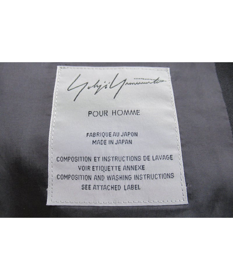 19ss yohji yamamoto pour homme バックレザー切り替えデザイン 19ss yohji yamamoto pour homme バックレザー切り替えデザイン