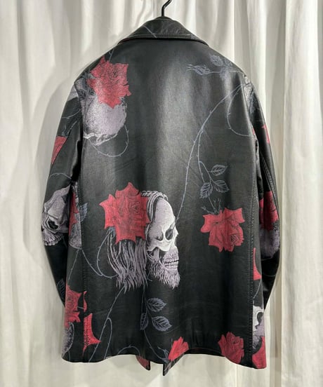 2014aw yohji yamamoto pour homme  vintage スカルローズレザージャケット（HF-Y07-703）