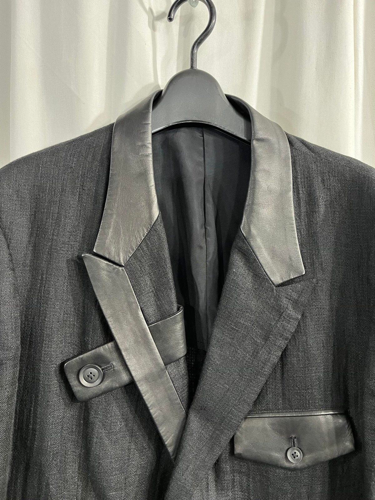 ひはみ❗️超〜高級ブラックレザージャケット クロスステッチ　¥17999 ひはみ❗️超〜高級ブラックレザージャケット クロスステッチ